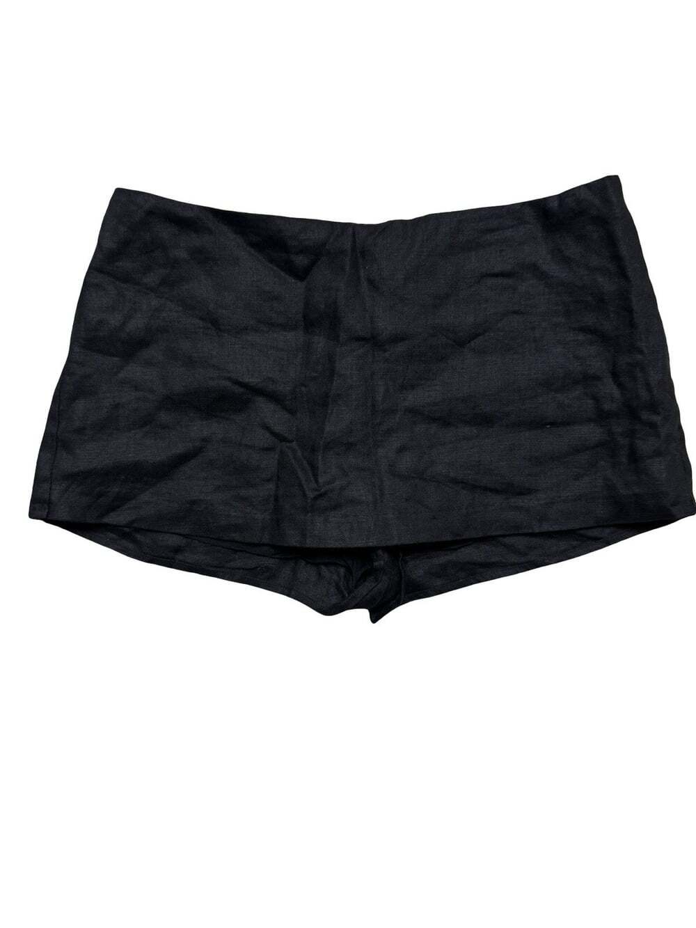 Reformation Women’s Black Linen Shorts Regular Fit Flat Front Casual Size 8